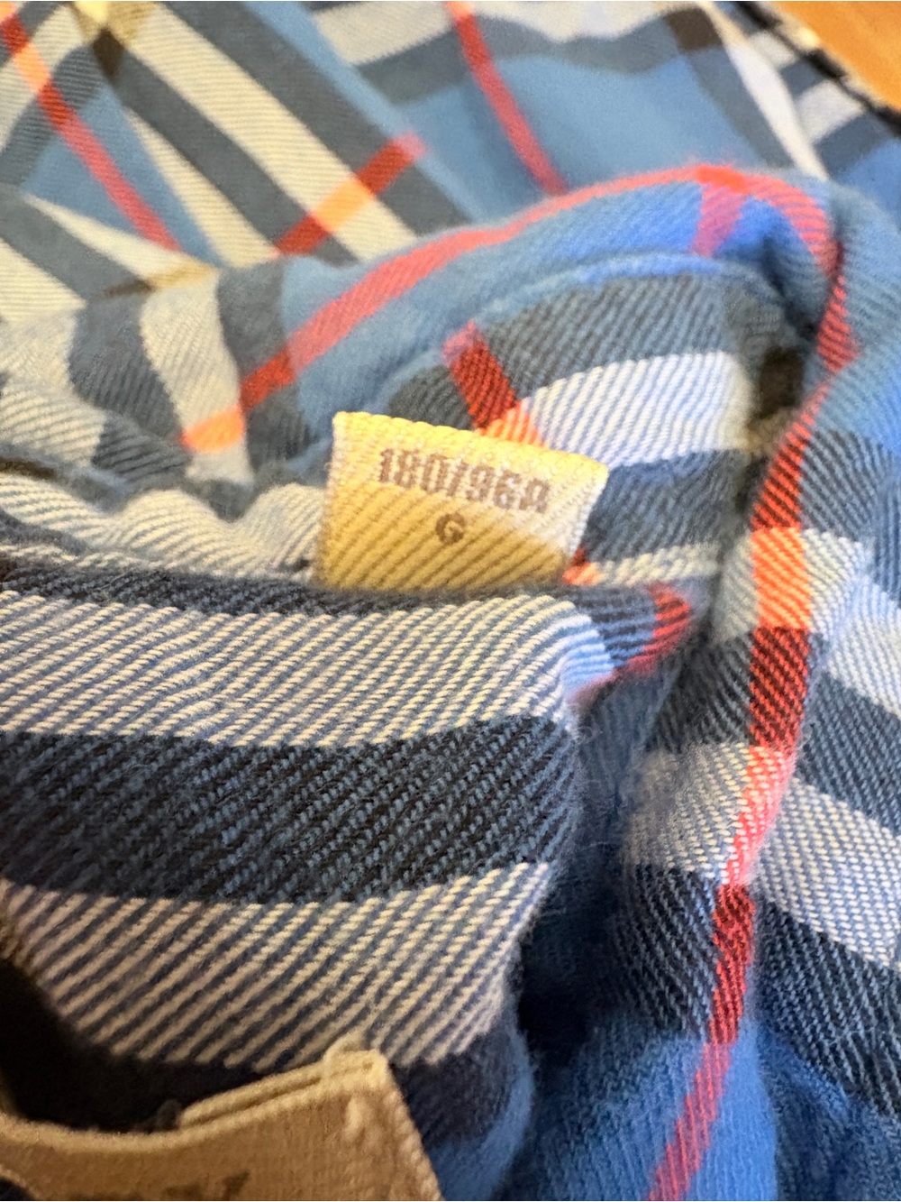 Burberry Brit Men's Blue Plaid Flannel Button Down Shirt - Picture 6 of 9